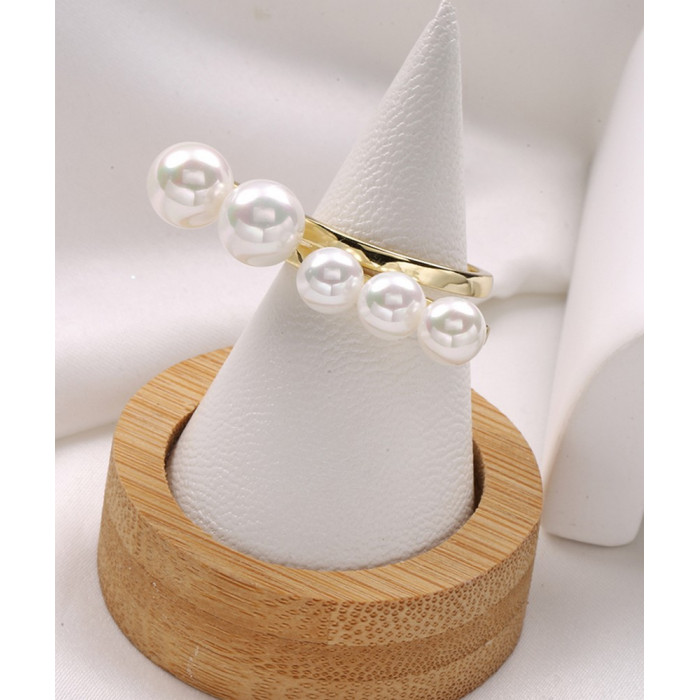 Bague 5 Perles en Argent