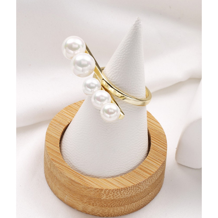 Bague 5 Perles en Argent