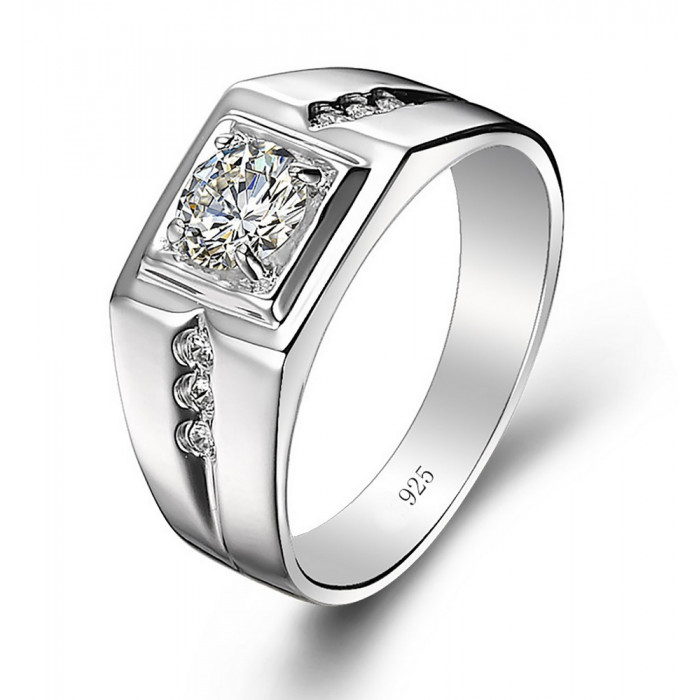 ANDRES Chevalière avec Moissanite