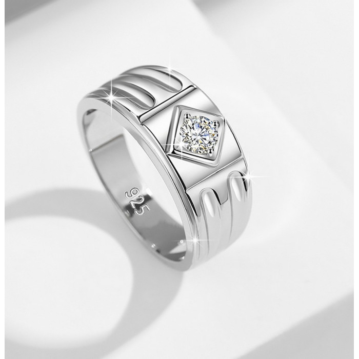 BRADY Chevalière avec Moissanite
