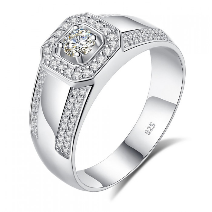 LUIS Chevalière avec Moissanite