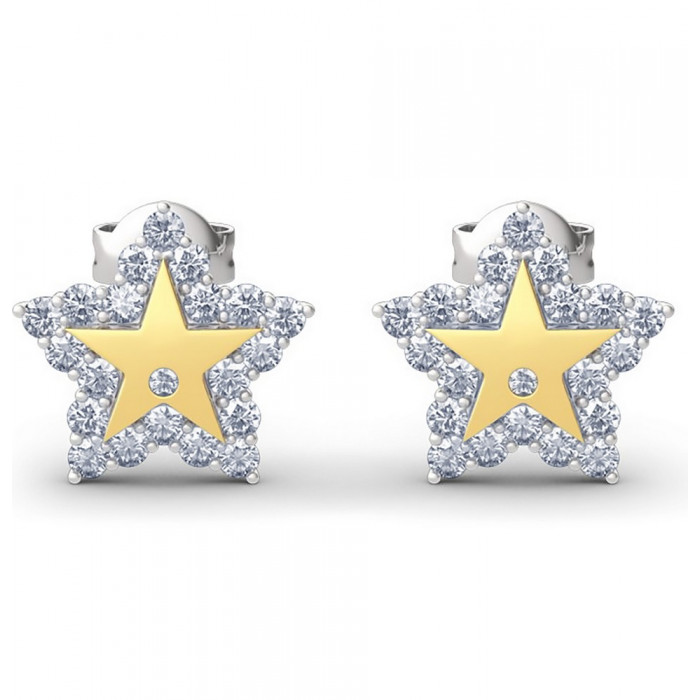 Boucles d'oreilles Moissanite étoiles