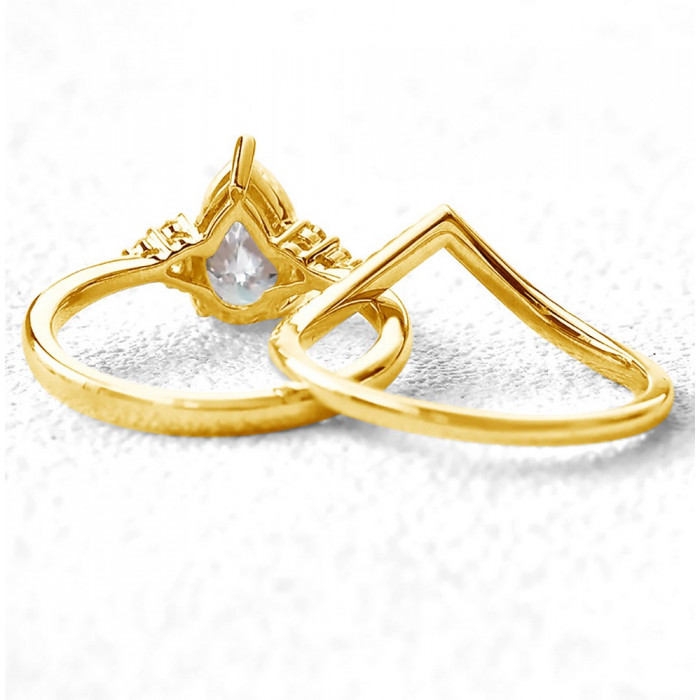 Lauryn bague double Moissanite