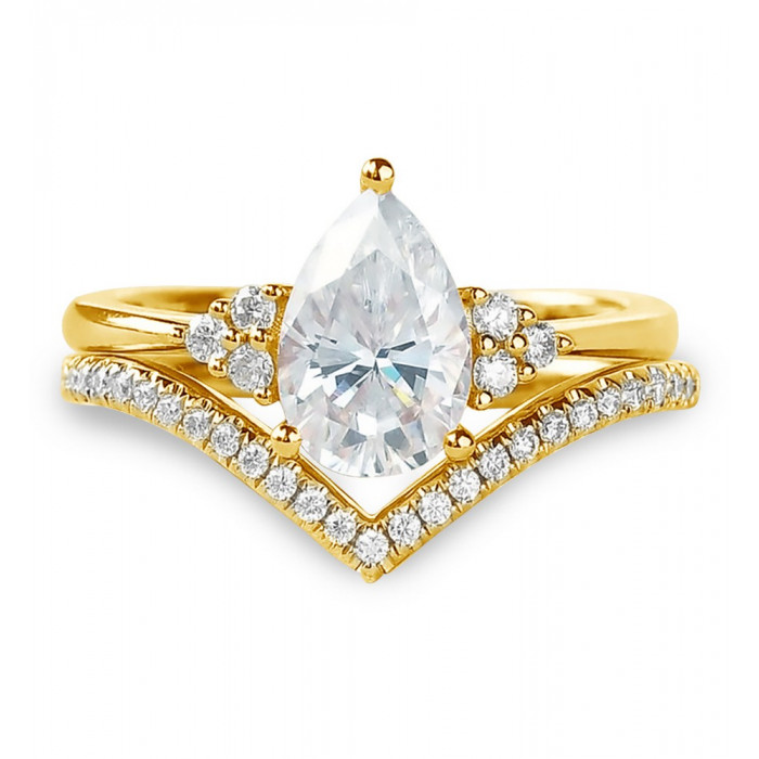 Lauryn bague double Moissanite