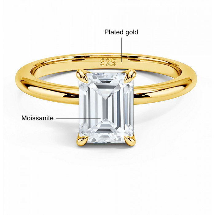 Adélie bague double Moissanite