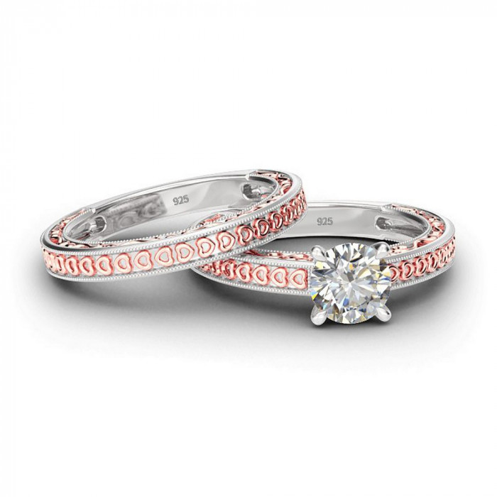 Maé bague double Moissanite