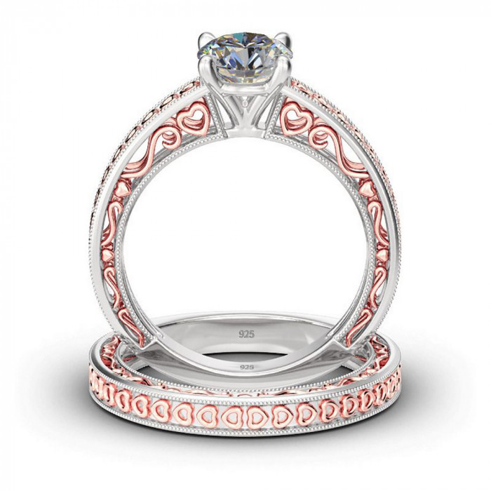 Maé bague double Moissanite