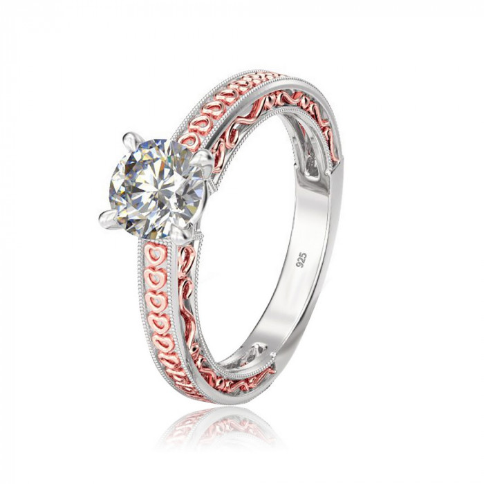 Maé bague double Moissanite