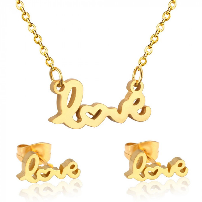 Parure de bijoux love 2 pièces