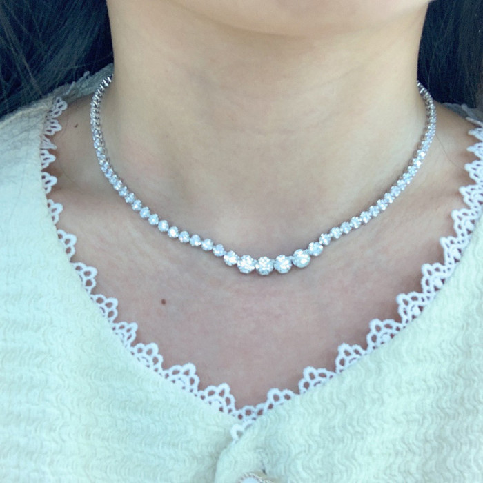 Sacha collier tennis Moissanite