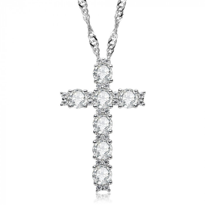Sublime Pendentif croix Moissanite