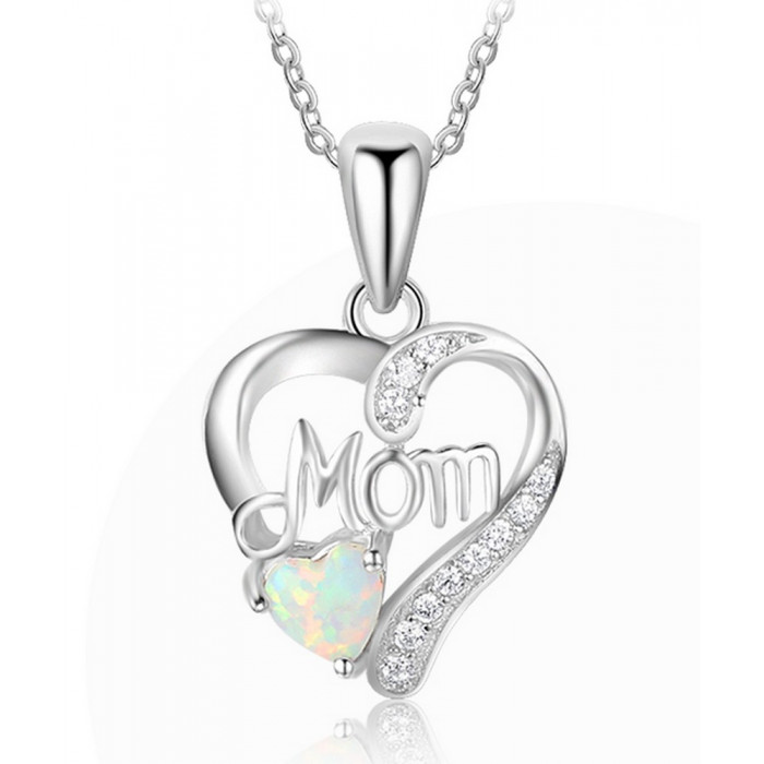 Pendentif Cœur maman en argent