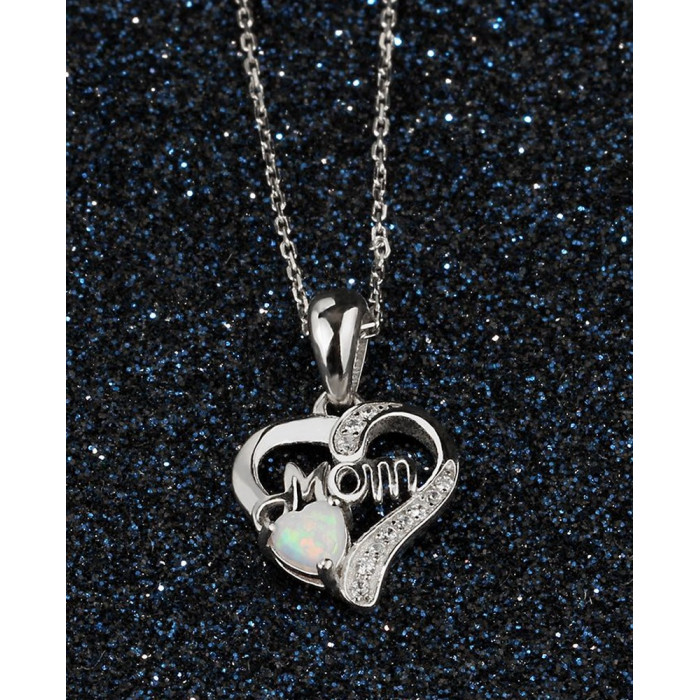 Pendentif Cœur maman en argent