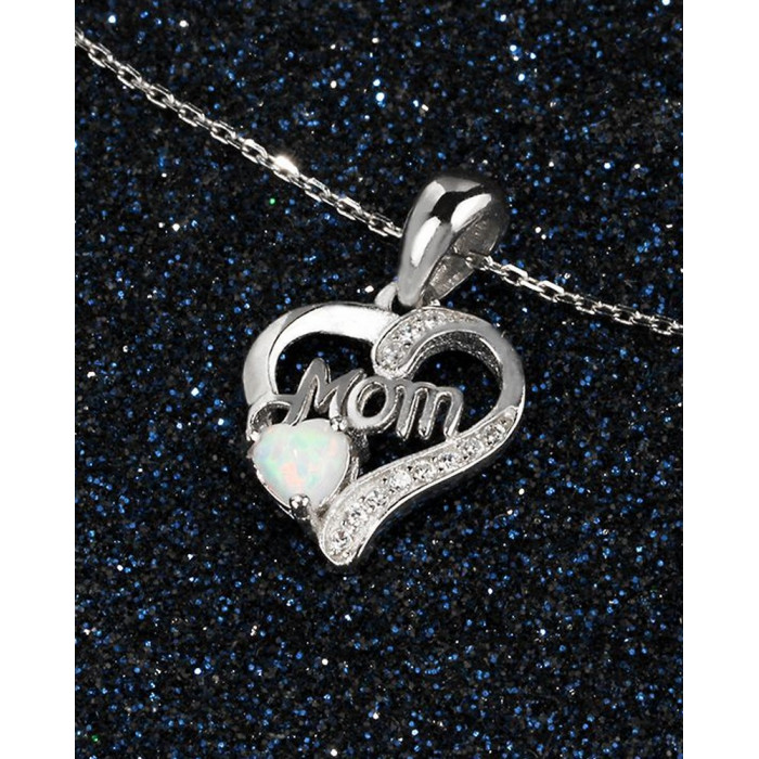 Pendentif Cœur maman en argent