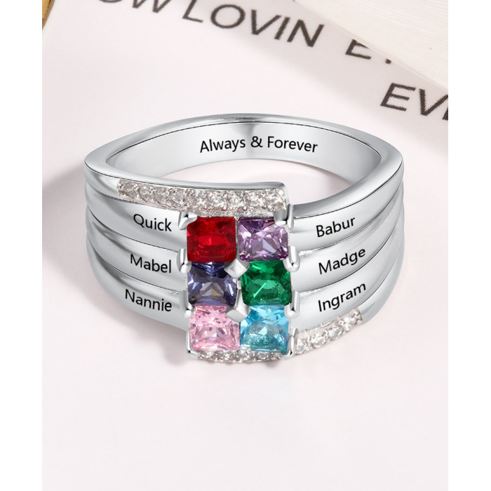Bague personnalisée en argent sterling S925