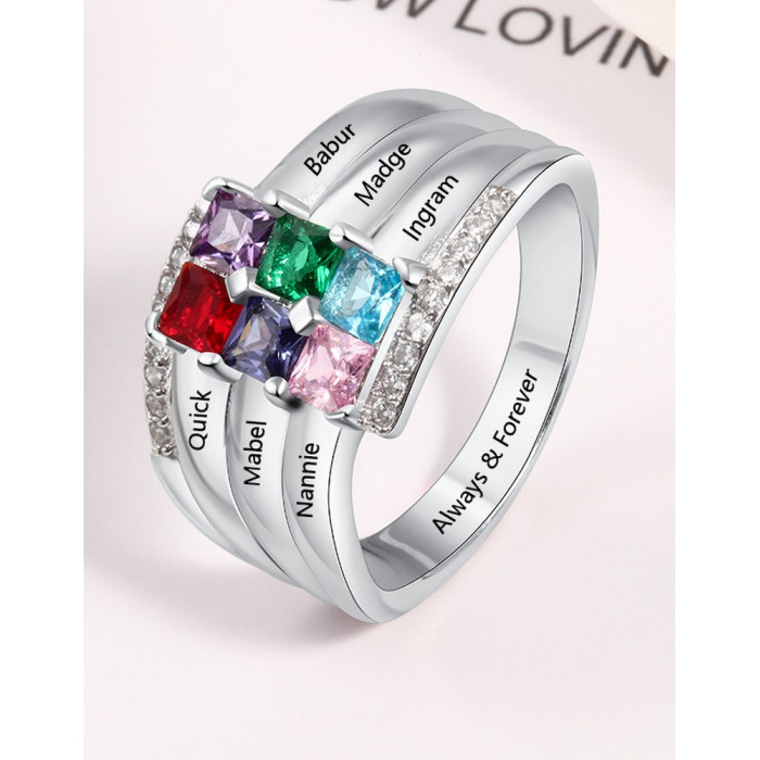Bague personnalisée en argent sterling S925