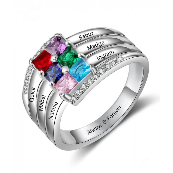 Bague personnalisée en argent sterling S925
