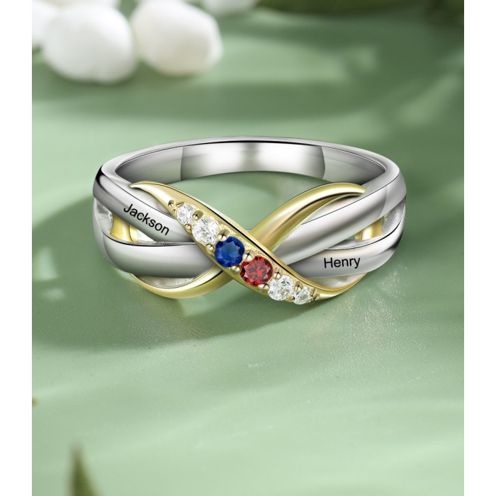 SANDY Bague personnalisée en argent sterling S925