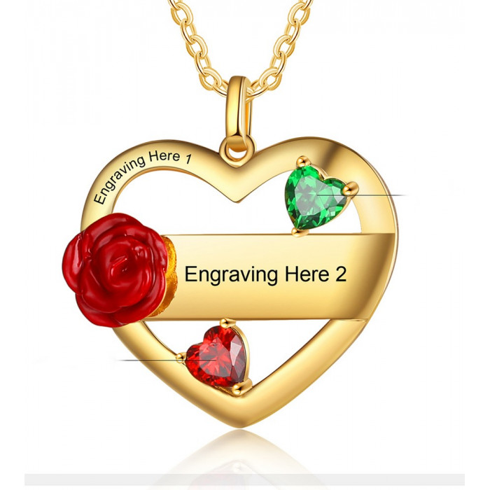 Sublime Pendentif Cœur personnalisable