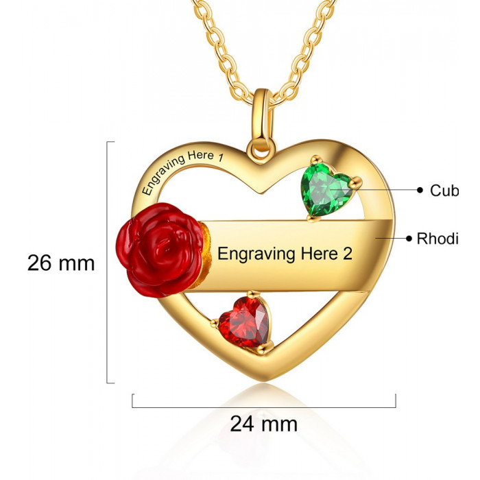 Sublime Pendentif Cœur personnalisable