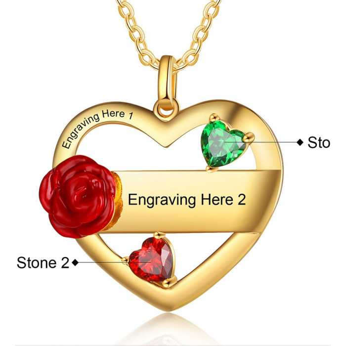Sublime Pendentif Cœur personnalisable
