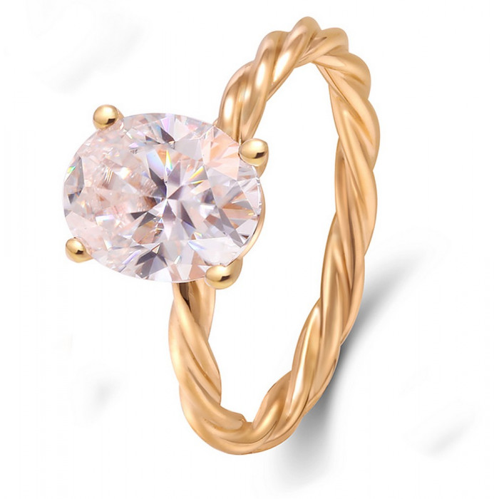 Lyla bague Moissanite en Or