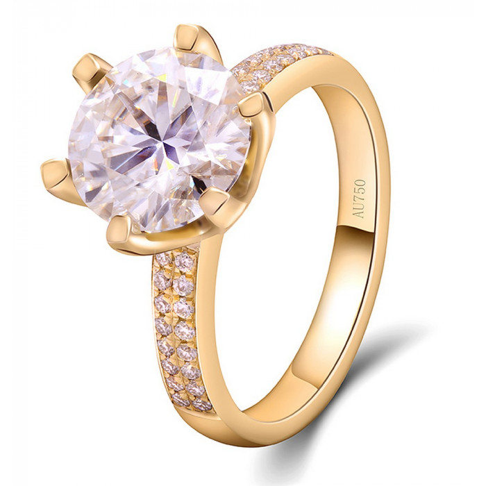 Saskia bague Moissanite en Or