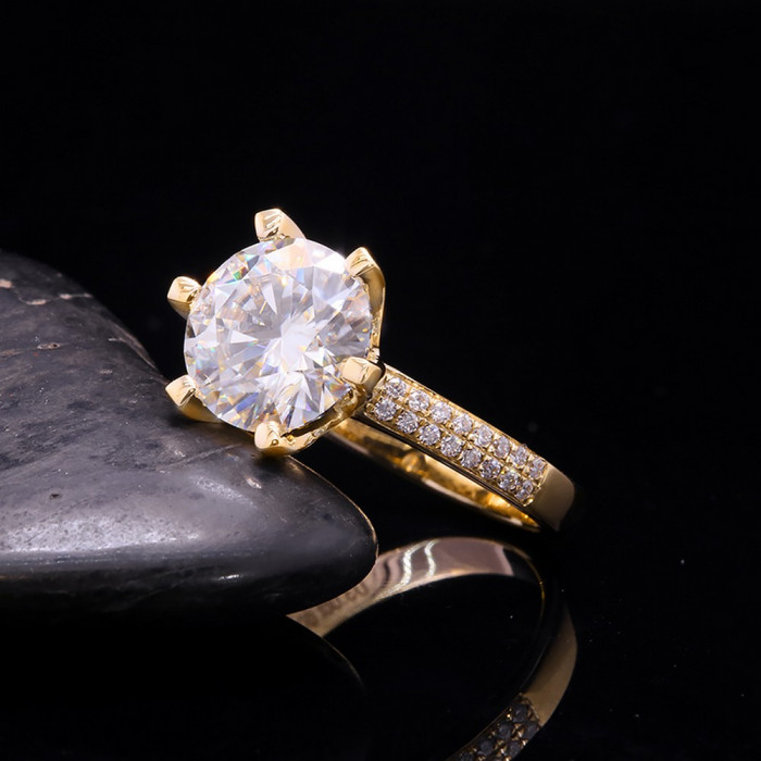 Saskia bague Moissanite en Or