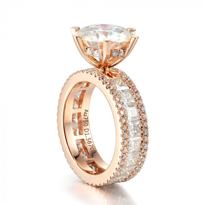 KATERINE bague Moissanite en Or