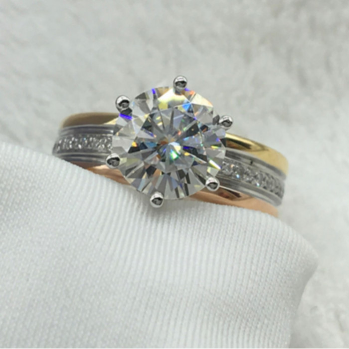 ANASTASIE bague Moissanite en Or