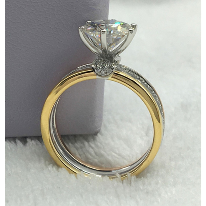 ANASTASIE bague Moissanite en Or