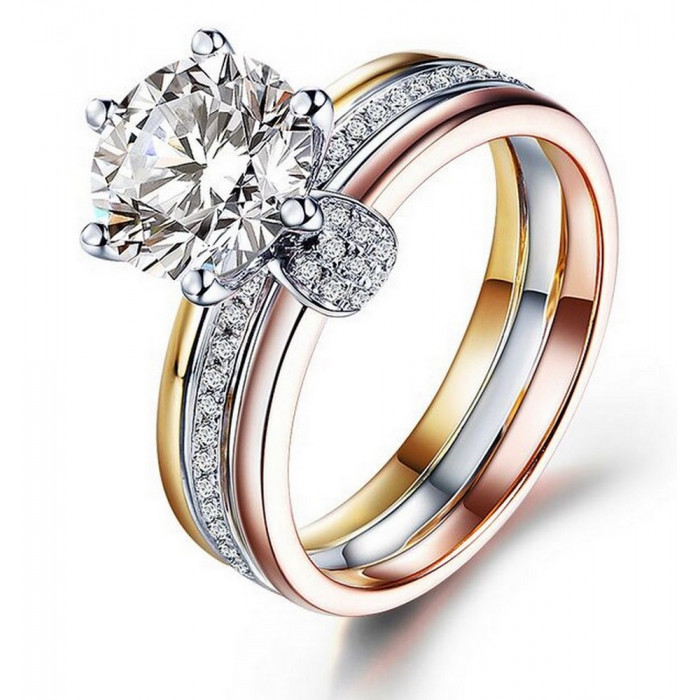 ANASTASIE bague Moissanite en Or
