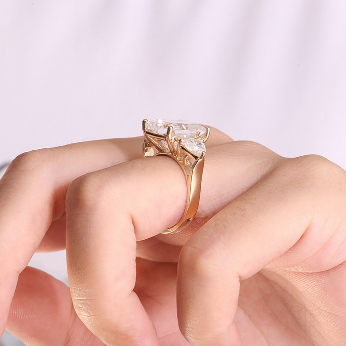DIANA bague Moissanite en Or
