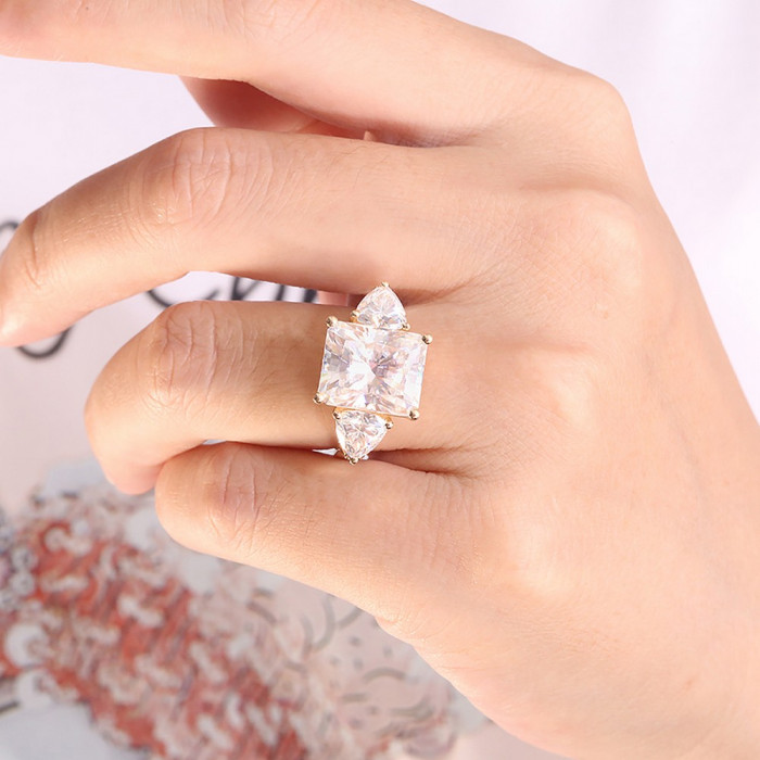 DIANA bague Moissanite en Or