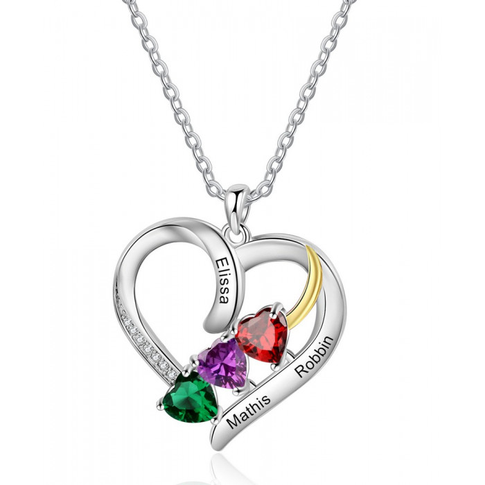 ELINA Pendentif Cœur gravé
