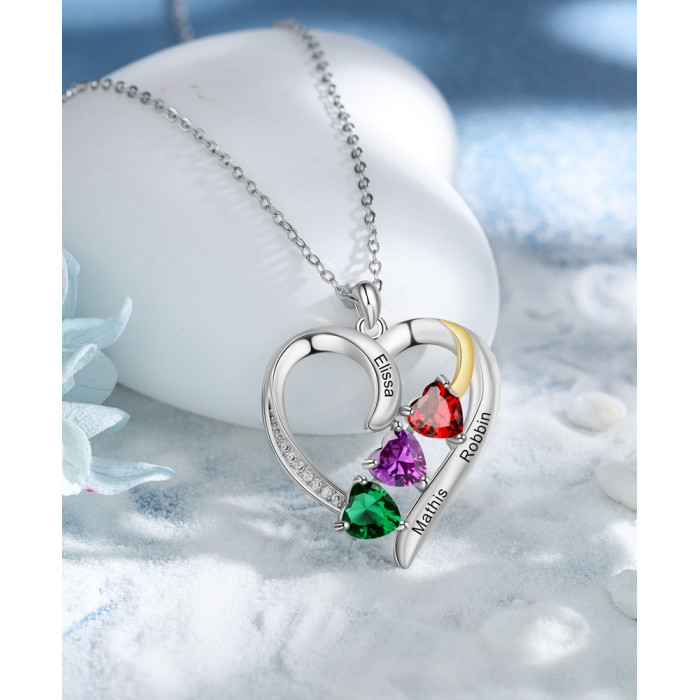 ELINA Pendentif Cœur gravé