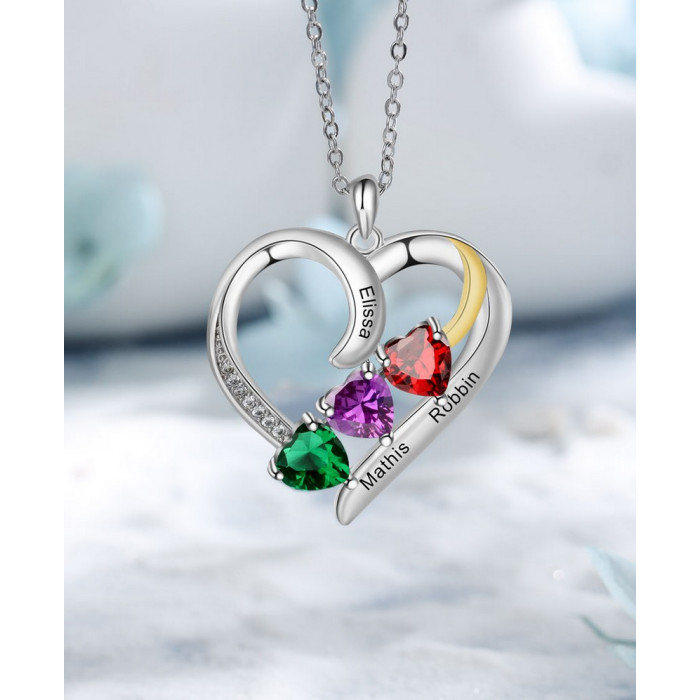 ELINA Pendentif Cœur gravé