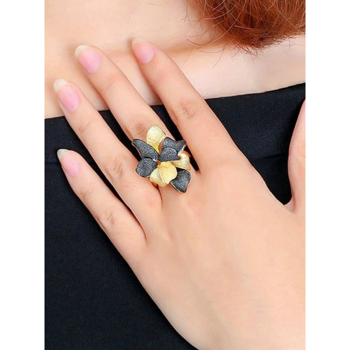 Bague Fleur femme en Plaqué Or