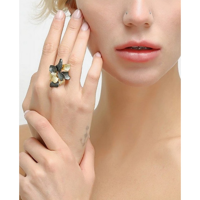 Bague Fleur femme en Plaqué Or