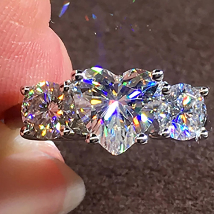 STEFANAELLE bague Moissanite en Or