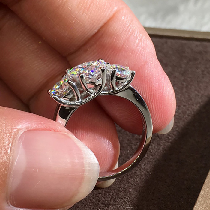 STEFANAELLE bague Moissanite en Or