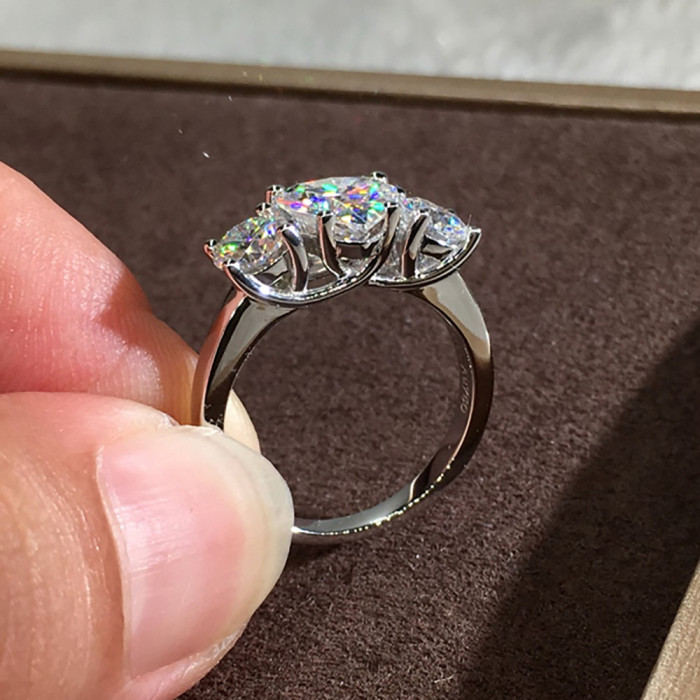 STEFANAELLE bague Moissanite en Or