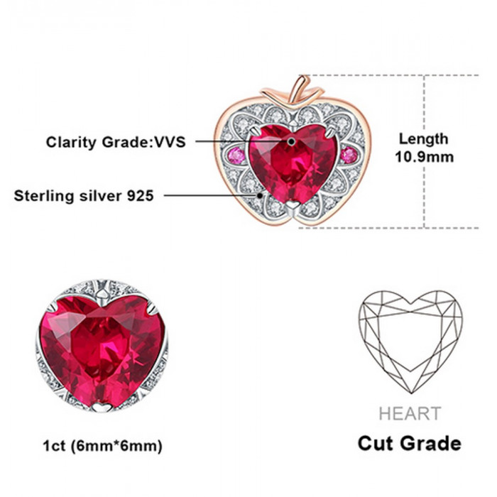 HERMIONE Boucles d'oreilles Cœur