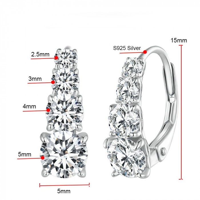 ALKA Boucles d'oreilles Moissanites