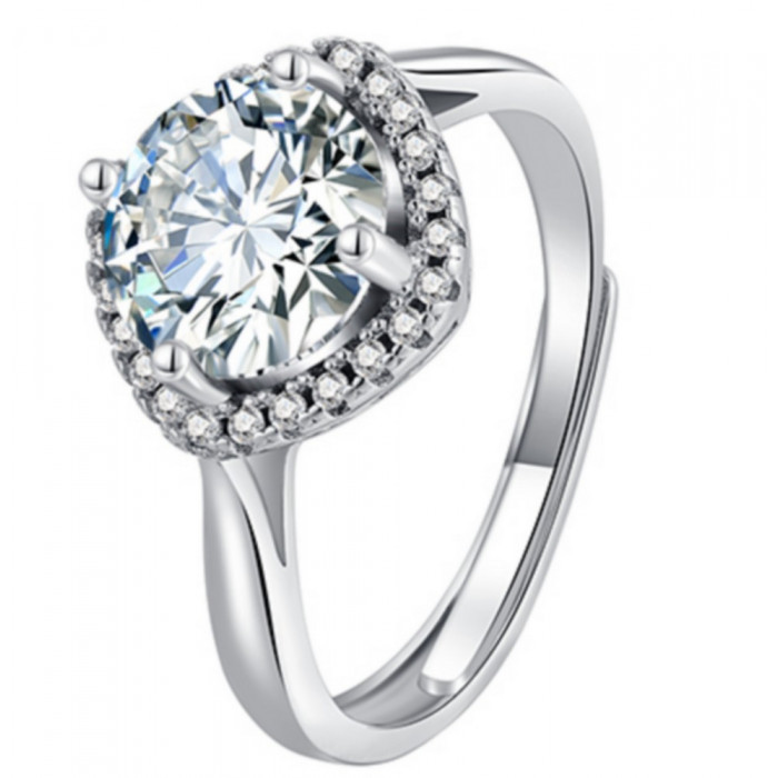 CLERMINE bague Moissanite