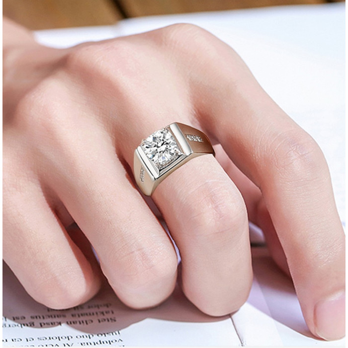 LOIC Chevalière avec Moissanite