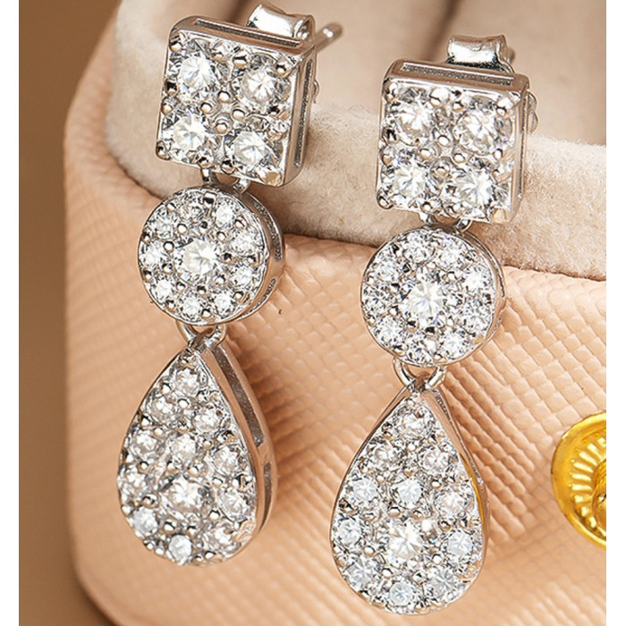 AMINA Boucles d'oreilles Moissanites