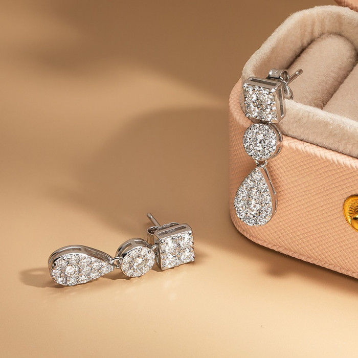 AMINA Boucles d'oreilles Moissanites