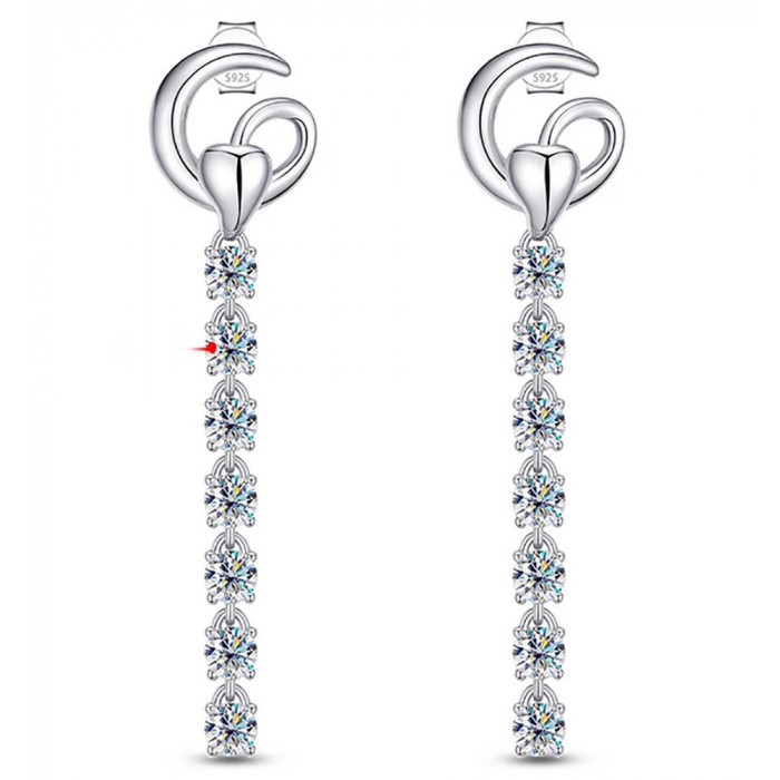 ELINA Boucles d'oreilles Moissanites