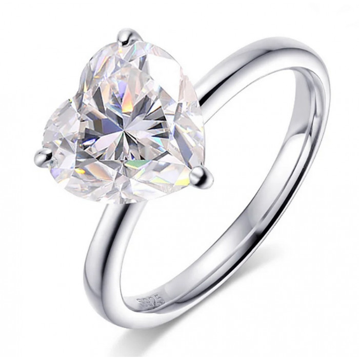 CLARINE bague Cœur Moissanite